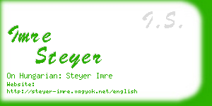 imre steyer business card